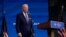 Presiden terpilih AS Joe Biden mendengarkan pertanyaan dari seorang reporter di The Queen Theater, Wilmington, Delaware, Selasa, 22 Desember 2020. 