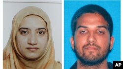 Tashfeen Malik et Syed Farook, le 2 décembre 2015. (FBI et California Department of Motor Vehicles via AP) 