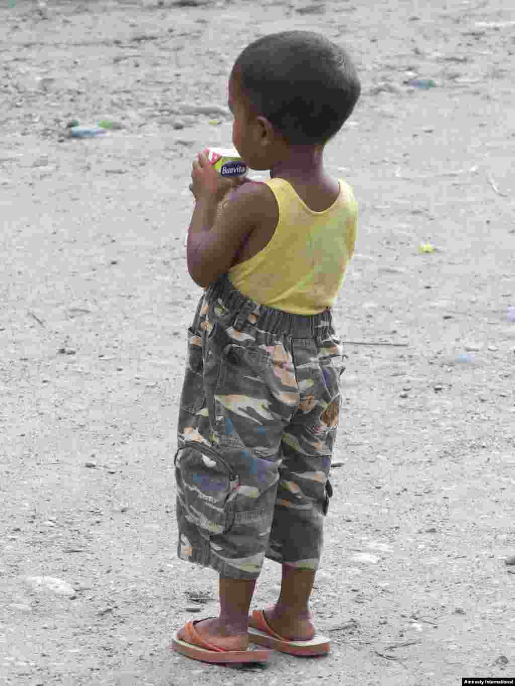 A Rohingya child in Aceh.