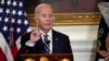 រូបឯកសារ៖ លោក​ប្រធានាធិបតី Joe Biden ថ្លែង​នៅ​ក្នុង​ពិធី​ទទួល​ស្វាគមន៍​សមាជិក​សភា​បក្ស​ប្រជាធិបតេយ្យ​ថ្មី​នៅសេតវិមាន កាល​ពី​ថ្ងៃ​អាទិត្យ ទី៥ ខែ​មករា ឆ្នាំ​២០២៥ ក្នុង​រដ្ឋធានី​វ៉ាស៊ីនតោន។