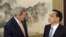 U.S. Secretary of State John Kerry (L) speaks with Chinese Premier Li Keqiang at the Zhongnanhai Leadership Compound in Beijing, China, May 16, 2015.