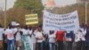 Manifestação de estudantes da Universidade Lusófona da Guiné-Bissau(Arquivo)