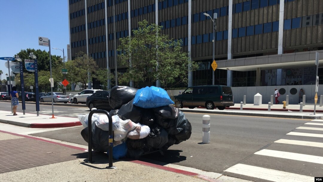 California has one of the highest homeless populations in the country. (E. Lee/VOA)