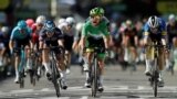 FILE - Cyclists are seen during stage 13 of the Tour de France, from Nimes to Carcassonne, France, July 9, 2021.