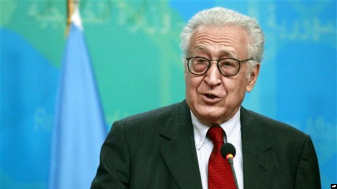 Utusan khusus PBB-Liga Arab untuk Suriah, Lakhdar Brahimi, mengatakan jika pemerintah Suriah mengambil langkah-langkah pertama untuk gencatan senjata, oposisi Suriah mengatakan kepadanya, mereka akan menanggapi secepatnya (foto, 15/10/2012). 