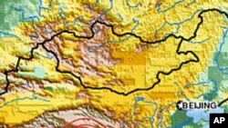 Map of Tibet earthquake, 14 Apr 2010