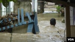 Vỡ đập Swar gây ngập lụt ở miền trung Myanmar, ngày 29/8/2018.