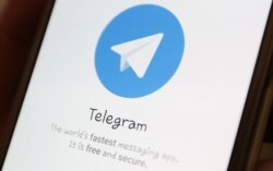 FILE - The Telegram logo is seen on a smartphone screen in this illustration, April 13, 2018.