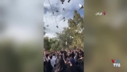 هم‌خوانی سرود «ای ایران» و رهاسازی کبوتران در مراسم چهلم کشته‌ شدن رضا اسدی در گرگان