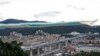 The Frecce Tricolore (Three-color Arrows) Italian Air Force aerobatic squad flies over the new San Giorgio Bridge during its inauguration in Genoa, Italy.&nbsp;Two years ago, a stretch of roadbed collapsed on Genoa&#39;s Morandi Bridge, sending cars and trucks plunging to dry riverbed below and ending 43 lives.