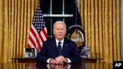 El presidente de EEUU, Joe Biden, se dirigió a la nación para abordar la situación en Israel y Ucrania, desde la Casa Blanca, el 19 de octubre de 2023.