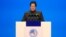 Pakistani Prime Minister Imran Khan speaks at the opening ceremony for the first China International Import Expo (CIIE) in Shanghai, China, Nov. 5, 2018. 