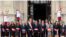 El presidente de Perú, Martin Vizcarra (al centro), posa con su gabinete de ministros tras una ceremonia de juramento en el Palacio de Gobierno de Lima. 2 de abril de 2018. REUTERS/Guadalupe Pardo