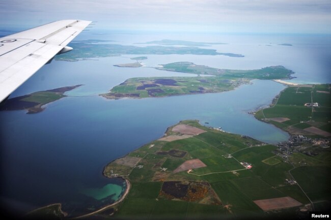 FILE - An aerial view of the Orkney Islands, Scotland May 3, 2014. Picture taken May 3, 2014. (REUTERS/Nigel Roddis/File Photo)