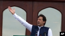 Perdana Menteri Pakistan, Imran Khan di Islamabad, 30 Agustus 2019. 