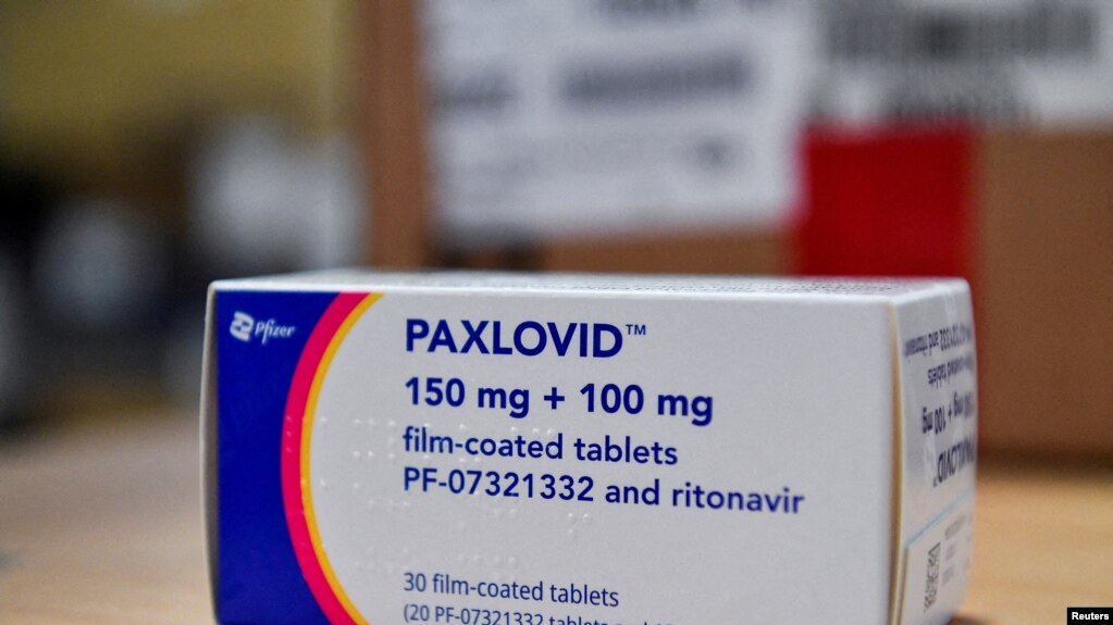 2022年2月，送到意大利一家医院的辉瑞新冠口服药Paxlovid。(photo:VOA)