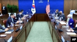 23일 웬디 셔먼 미국 국무부 부장관과 최종건 한국 외교부 1차관이 서울 외교부 청사에서 한미 외교차관 전략대화를 했다.