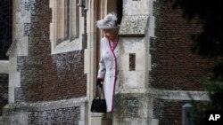 Britain's Queen Elizabeth II leaves after attending the Christmas day service at St Mary Magdalene Church in Sandringham in Norfolk, England, Tuesday, Dec. 25, 2018. 