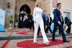 Ivanka Trump, the daughter and senior adviser to President Donald Trump, leaves an event at the Palais des Congres, Nov. 8, 2019, in Rabat, Morocco. Trump is in Morocco promoting a global economic program for women.