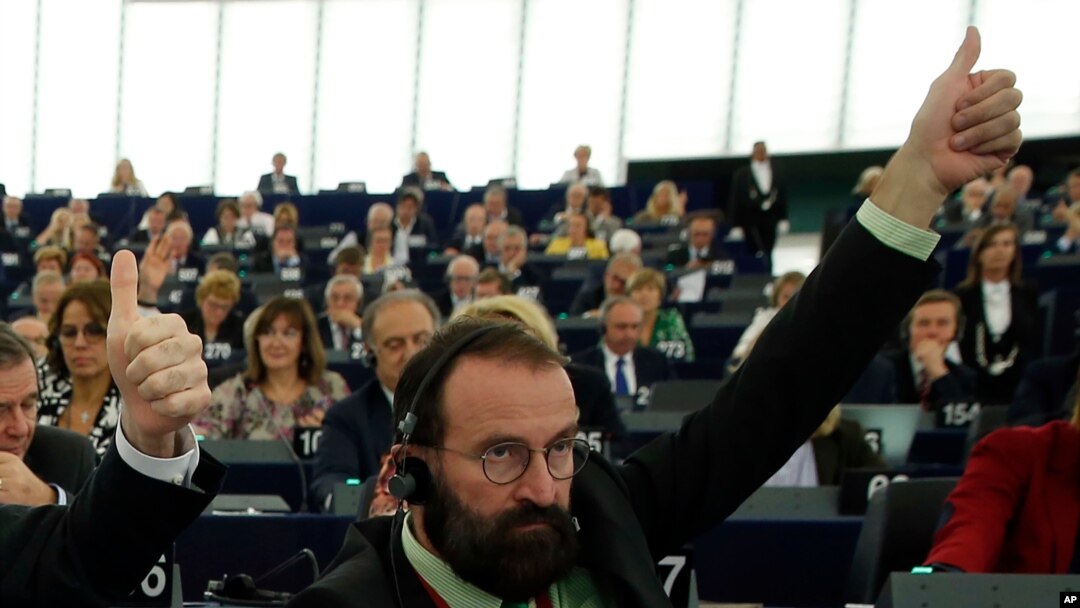 FILE - European lawmaker Jozsef Szajer of Hungary.