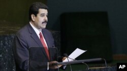 Nicolas Maduro, Foreign Minister of Venezuela, addresses the General Assembly during the 66th U.N. General Assembly at UN Headquarters Tuesday, Sept. 27, 2011.