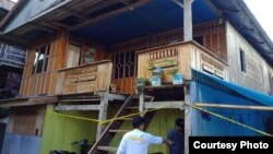 Rumah keluarga korban di Kabupaten Bantaeng, Sulawesi Selatan (courtesy: Polres Bantaeng).