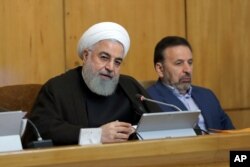 Iranian President Hassan Rouhani says, July 10, 2019, that Britain will face "repercussions" over the seizure of an Iranian supertanker.