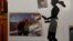 A photograph of Samsara Duffey and her husband, Mark Duffey, is seen on the front of the small oven at the Patrol Mountain Fire Lookout in Augusta, Montana, U.S., July 16, 2021.