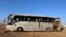 A bus damaged after a crash carrying Palestinian pilgrims en route to Saudi Arabia, on the outskirts of Maan, Jordan, Thursday, March 17, 2016. 