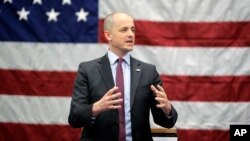 Le candidat présidentiel indépendant Evan McMullin à Draper, en Utah, le 21 octobre 2016. 