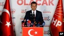 Kandidat oposisi Ekrem Imamoglu dipastikan menang dalam pemilu ulang walikota Istanbul, Turki, Minggu (23/6). 