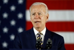 In this June 17, 2020, photo, Democratic presidential candidate, former Vice President Joe Biden speaks in Darby, Pa.