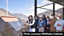 Pakistan Prime Minister Imran Khan kicked off construction work at Diamer Bhasha dam site on July 15, 2020. (Photo courtesy PID/Radio Pakistan)