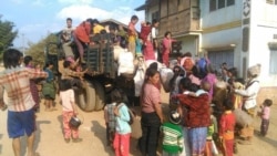 နမ့်ဆန်မြို့နယ် မန်လန်းရွာသားတွေ စစ်ဘေးလွတ်ရာတိမ်းရှောင်