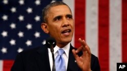 President Obama delivers the State of Union address before a joint session of Congress in the House chamber Jan. 28, 2014, in Washington. (AP Photo/Larry Downing, Pool)