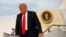 President Donald Trump steps off Air Force One at Morristown Municipal Airport in Morristown, N.J., July 24, 2020. 