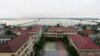 A view of Quang Tri from a hotel rooftop. 