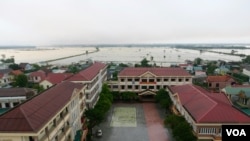 A view of Quang Tri from a hotel rooftop. 