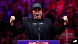 Elon Musk speaks before Republican presidential nominee former President Donald Trump at a campaign rally at Madison Square Garden, Oct. 27, 2024, in New York.