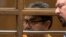 FILE - Naason Joaquin Garcia, the leader of Mexican megachurch La Luz del Mundo, behind bars, listens to a court interpreter as he appears with his attorneys in Los Angeles County Superior Court, in Los Angeles, California, June 21, 2019.