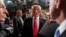 Дональд Трамп после выступления с посланием к Конгрессу о положении дел в стране