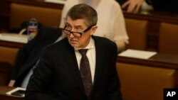 Czech Republic's Prime Minister Andrej Babis attends a parliament session in Prague, Czech Republic, Jan. 19, 2018. 