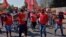 Protesting members of the National Metalworkers Union of South Africa