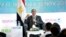 FILE - In this Nov. 7, 2017 photo, Egyptian President Abdel-Fattah el-Sissi participates in a meeting with a group of young people at the "World Youth Forum," a government-organized event in Sharm el-Sheikh, Egypt.