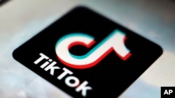 资料照片：TikTok应用程序的标志。（美联社）