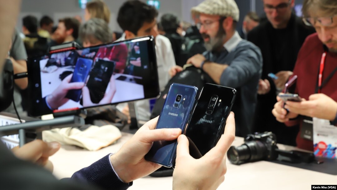 Peluncuran ponsel pintar Samsung Galaxy S9 Smartphone di Barcelona, Spanyol, 25 Februari 2018.