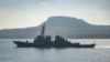 El destructor de misiles guiados USS Carney en la bahía de Souda, Grecia, en una fecha no especificada.