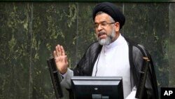 Iranian Intelligence Minister Mahmoud Alavi claims, Aug. 29, 2018, his agency had a “member of the Cabinet of a hostile country” in hand.