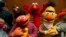 Muppets Bert and Ernie, as well as Elmo, center, are among a donation of additional Jim Henson objects to the Smithsonian's National Museum of American History in Washington.