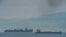 Vista del Clavel, a la derecha, uno de los buques enviados a Venezuela, navegando en aguas internacionales que cruzan el tramo de Gibraltar el 20 de mayo de 2020.
